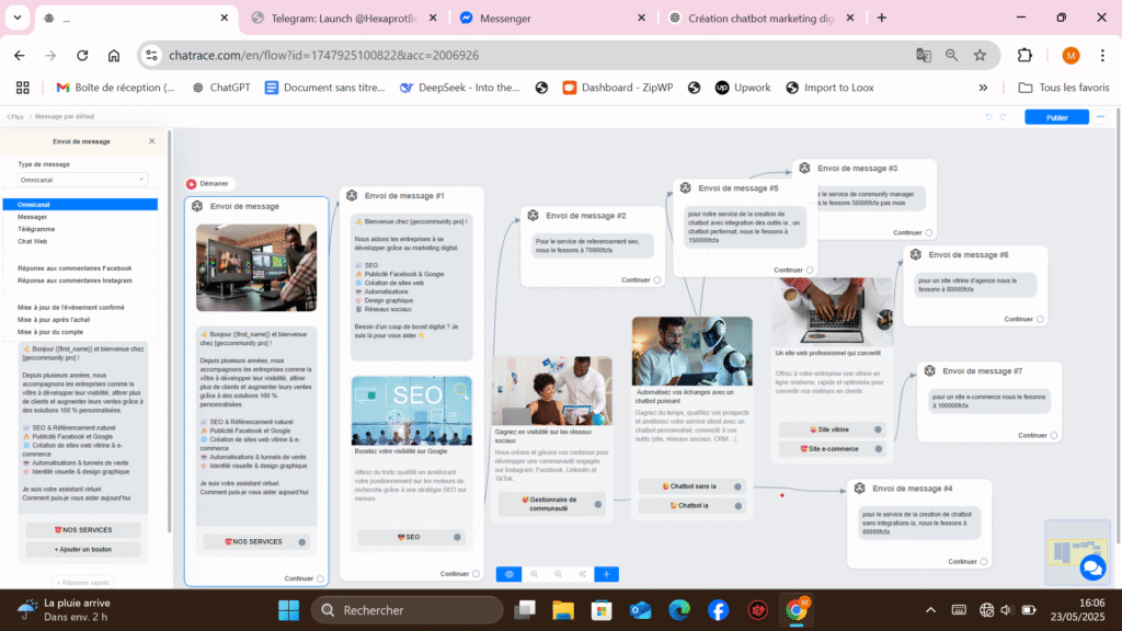 Chatbot WhatsApp pour entreprise